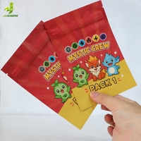 Pochette plate thermoscellable à trois côtés en aluminium Mylar, personnalisable avec logo imprimé, pour emballage mystère ou sac surprise