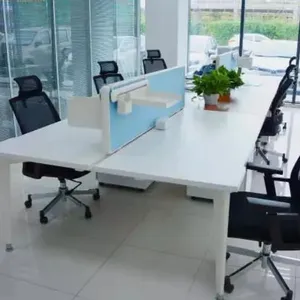 China Fábrica Fornecimento EUA BIFMA Qualificado moderna mesa de escritório 4 pessoas estação de trabalho, EUA furnture padrão
