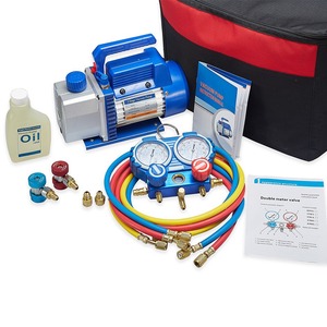 Ensemble de manomètres R22 <span class=keywords><strong>R134a</strong></span> R410A, manomètre à simple étage, <span class=keywords><strong>pompe</strong></span> à <span class=keywords><strong>vide</strong></span> rotative, climatisation, <span class=keywords><strong>pompe</strong></span> à <span class=keywords><strong>vide</strong></span> électronique - Product Image 3
