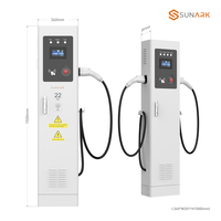 Bornes de Recharge Rapide VE 7kW 11kW 22kW Type 2, Chargeur de Voiture Électrique Solaire pour Parking