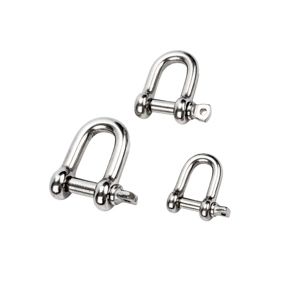 Factory Price Stainless Steel 304 316 Straight D Shackle For Chains Wirerope Lifting
