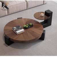 Ensemble de meuble TV et table basse en bois massif pour salon et chambre à coucher, mobilier de maison moderne de luxe de haute qualité