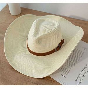Wholesale Sombrero Mexican Summer Beach100% Paper Wide Brim <b>Straw</b> Fedora <b>Hats</b> Men <b>Straw</b> Cowboy <b>Hats</b> - Product Image 5