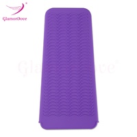 Housse de sac pochette en silicone résistant à la chaleur pour tapis de voyage portable avec impression de logo personnalisé pour fer à lisser les cheveux, fer à friser, fer plat