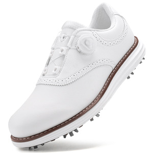 Chaussures de golf pour hommes, semelle extérieure en caoutchouc cloutée antidérapante, talon plat, vêtements décontractés pour sports de plein air - Product Image 5