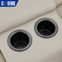 MANWAH CHEERS 6-teiliges L-förmiges Modulares Ecksofa mit Elektrischer Liegefunktion Bewegliche Möbel für Wohnzimmer-Set