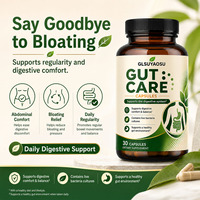 Capsules pour la santé intestinale des adultes OEM ODM, 30 unités - Complément enzymatique digestif, probiotiques, sans gluten, végétalien, santé intestinale