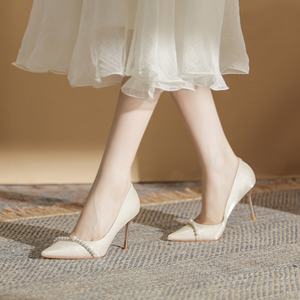 Zapatos de Tacón Alto Elegantes y Sensuales para Mujer, Zapatos Formales con Punta Abierta para Boda, con Suela Antideslizante, Diseño Evergreen para Verano e Invierno - Product Image 3