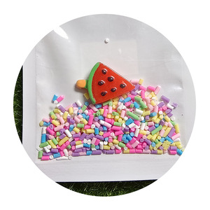 En gros Coloré Minuscule Argile Sprinkles Ornement Résine Dessin Animé Polymère Artisanat Charmes Slime Pastèque Thème Vendre Un Sac Pas Cher - Product Image 4