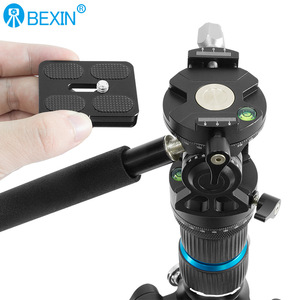 Tête de trépied hydraulique miniature Bexin avec niveau à bulle pour appareil photo numérique, en alliage d'aluminium, avec bouton de verrouillage - Product Image 1