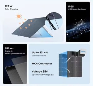 Vente en gros de panneaux solaires pliables flexibles pour <span class=keywords><strong>Bluetti</strong></span> 100W & <span class=keywords><strong>120W</strong></span> Panneau photovoltaïque portable avec technologie PERC PV120 - Product Image 5