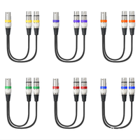 Câble audio et vidéo XLR mâle vers double XLR femelle 1 à 2 pour mélangeur et connectivité de haut-parleurs
