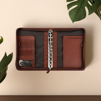 Luxus Budget Binder A5 A6 A7 Pu Leder Reiß verschluss Planer Ring Binder Tages organisator Planer Tagebuch Cover Benutzer definiertes Tagebuch Buch