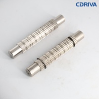 Polea de sincronización de acero inoxidable personalizada con eje moleteado y brida, multifunción, OEM, para maquinaria industrial