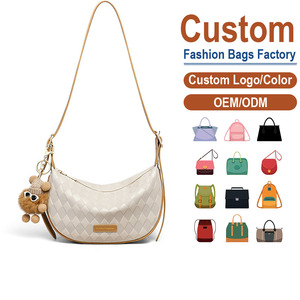 PU Leather Lady Shoulder Bag Soft Quilted Texture Plush Animal Charm Anti-Theft ZIP Closure Everyday Commute Essential - Product Image 1