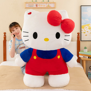 Cute Anime KT Cat Plush Toy Large Doll <strong>Pillow</strong> with Super Soft PP Cotton Filling for Unisex Birthday Gift Youth Wholesale - Product Image 2