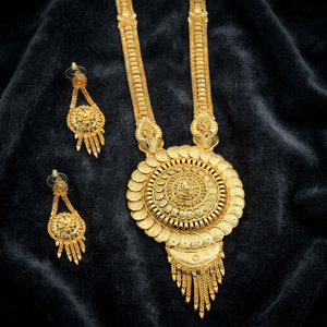 Wholesale 14K18K24K Micron Gold Filled <b>Long</b> <b>Necklaces</b> Traditional Floral Design Jewelry Set Brass Gold <b>Long</b> Fashion Jewelry Set - Product Image 2