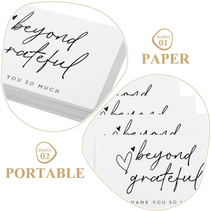 Tarjetas de Felicitación Pequeñas con Logotipo Personalizado Beyond Grateful (Papel de Arte) para Pequeñas Empresas, Bodas, Graduaciones, Acción de Gracias - Product Image 4