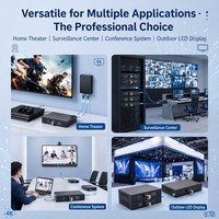 Extenseur HDMI Fibre Optique 4K 60Hz 10KM Transmission Sans Perte Faible Latence Smart EDID pour Home Cinéma Surveillance Conférence LED