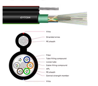 Cables de Fibra Óptica Personalizables de Alto Rendimiento, 24 Núcleos, Monomodo, G652D, GYTC8, GYTS, OPGW, ADSS, Resistentes a los Rayos UV, Blindados, con Certificación CE