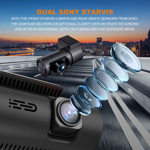 Cámara para Auto BEPOCAM 4K+2K de Doble Lente con GPS, Sensores SONY, WiFi, Visión Nocturna, Grabador de Video DVR, Caja Negra para Auto ZD72F - Product Image 2