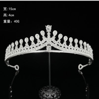 BELLEWORLD Couronne de Princesse de Luxe en Argent pour Femme, Diadème de Soirée avec Perles et Strass, Bandeau Lumineux pour Fille