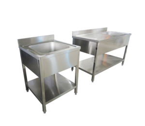 Fregadero de Acero Inoxidable VCT de un Solo Tazón, Diseño Moderno, Superficie Pulida, Instalación en Encimera, Uso Hospitalario, Grifo de 1.0 mm de Espesor - Product Image 3