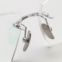 Haute qualité hommes lunettes d'affaires carré naturel sans monture lunettes optiques femmes lunettes en titane pur