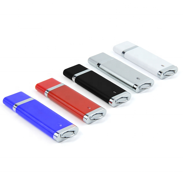 Free Sample ABS Plastic USB 2.0 Flash Drive 1GB-256GB New Black White Custom Logo