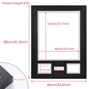 60x90cm legno <span class=keywords><strong>Jersey</strong></span> telaio montaggio a parete per <span class=keywords><strong>Baseball</strong></span> basket calcio Sport Sport t-shirt telaio - Product Image 5