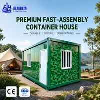 Cabane Modulaire Préfabriquée en Acier Camouflage Vert E-Hang, Structure Durable, Idéale pour la Chasse et la Vie à la Campagne, Garantie 1 An - Meilleure Vente