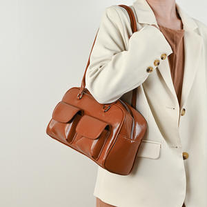 Sac fourre-tout pour femme COULD, grande capacité, carré horizontal, fermeture éclair, couleur unie, sac à bandoulière, doublure en coton, pour le quotidien et les voyages - Product Image 3