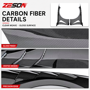 Ailes avant ventilées style CMST en fibre de carbone véritable pour BMW M8 F91 F92 F93 Coupé Cabriolet Gran Coupé Brillant 2 pièces 2019+ - Product Image 4