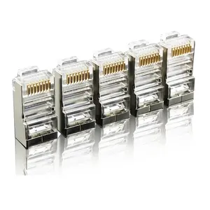 Produsen konektor RJ45 colokan industri jack jantan terlindung kucing 5e kucing 6 8P8C konektor Ethernet