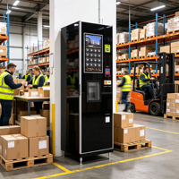 Distributeur automatique de café pour espaces commerciaux et bureaux, entièrement automatique, 58 choix, écran tactile 21,5 pouces, paiement par QR code, carte de crédit et pièces de monnaie