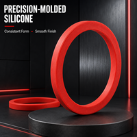 Joint d'étanchéité en silicone rouge, flexible, moulé avec précision, finition lisse et sans couture pour applications industrielles, marque SHEDL, modèle [modèle].