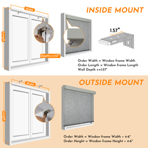 ستائر دوارة ذكية أوتوماتيكية صديقة للبيئة للمطبخ الداخلي مع لوحة طاقة شمسية مدمجة ومحرك كهربائي - Product Image 6