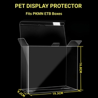 Boîte de présentation anti-poussière en PVC transparent pour cartes de jeu Pokémon