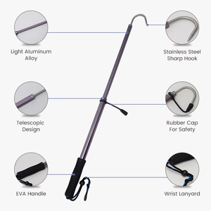 Crochet de lance de pêche Gaff de pêche en mer <span class=keywords><strong>télescopique</strong></span> Crochet de lance en alliage d'aluminium Gaff de pêche - Product Image 2