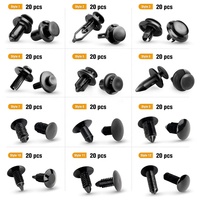 240 pièces Clips de retenue de pare-chocs voiture Rivets en plastique attaches Kit de retenue de poussée tailles les plus populaires Rivets à goupille automatique