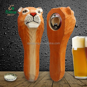 Ouvre-bouteille de bière en forme d'animal en bois sculpté pour l'artisanat du bois Boîtes en bois Signes muraux Grands souvenirs - Product Image 3