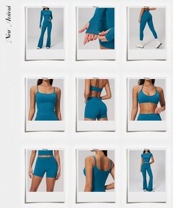 Vêtements de sport personnalisés avec logo pour femmes, ensembles de fitness respirants, vêtements de sport pour le <span class=keywords><strong>tennis</strong></span> avec shorts - Product Image 6