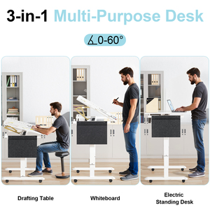 Điện hiện đại bền đứng bàn khô-xóa bảng trắng Top Chiều cao có thể điều chỉnh soạn thảo bảng bánh xe lưu trữ Bag Đối với trang chủ - Product Image 4