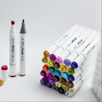 Ensemble de stylos de dessin et de peinture à double pointe, marqueurs permanents à base d'alcool pour l'art