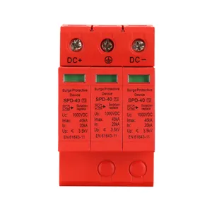 Dc Solar Spd Pv Surge Protector Professional Manufacture Surge Protection Devices 40 20 T2 Us 3 Surge Protector 35mm Din Rail