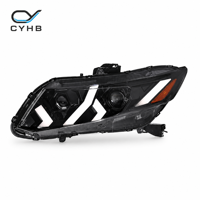 Ensemble de phares à LED pour Honda Civic 9e génération 2012-2015, signal ambre dynamique, œil de démon rouge