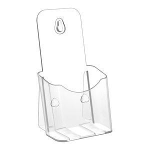 Soporte De Folletos De Vidrio Dorado Para Trípticos De 4", Soporte De