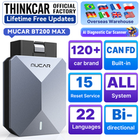 Escáner de Diagnóstico Bluetooth MUCAR BT200 MAX AI con Prueba Activa Bidireccional para Mecánicos y Bricolaje, Actualización Gratuita de por Vida, Herramientas de Diagnóstico OBD2