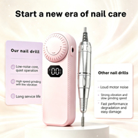 Machine à ongles sans fil sans balais 45000 tr/min, 2000 mAh, rechargeable par USB, portable, professionnelle, populaire pour la manucure et la pédicure