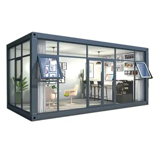 Nieuwe Ontwerpen Gemakkelijk Installatie 20ft 40ft Poort Modulaire Containers Huizen Voor Kantoor/Restaurant/Winkel/Hotelkamers